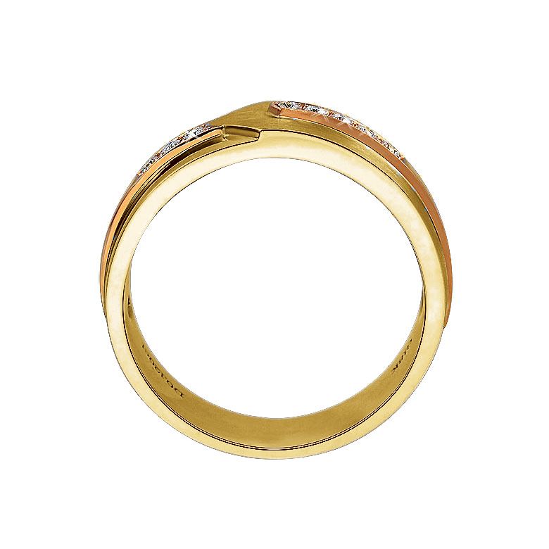 Anello Uomo in Oro giallo, rosa e Diamanti | Camillo - 2