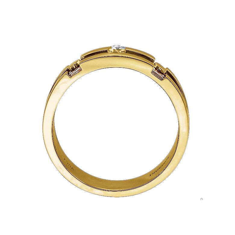 Anello Uomo - Oro giallo, rosa 7.50gr - Diamanti 0.025ct - 2