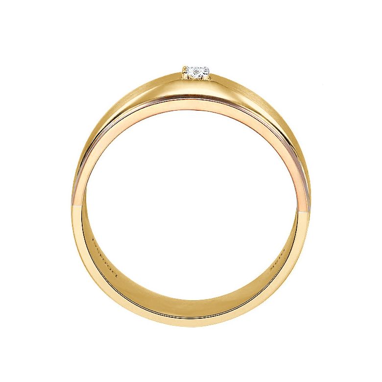 Anello Uomo in Oro giallo e rosa, Diamanti | Richard - 2