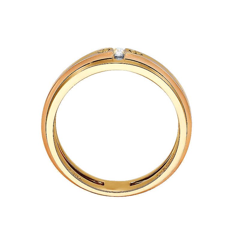 Anello Uomo in Oro giallo e rosa con diamanti | Britannicus - 3