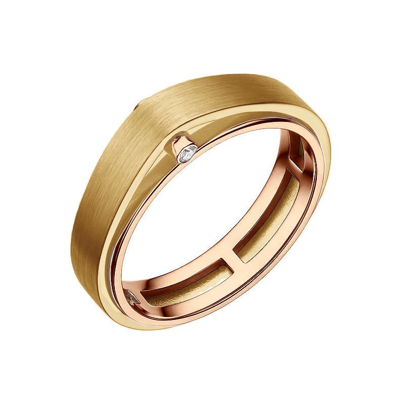Anello da Uomo Montserrat - Oro giallo e rosa e Diamante - 1