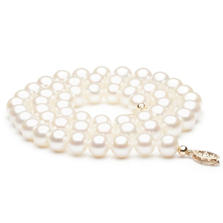 Collana Mistinguett  - Perle d'Acqua Dolce Bianche - 7/7.5mm, AAA - 1