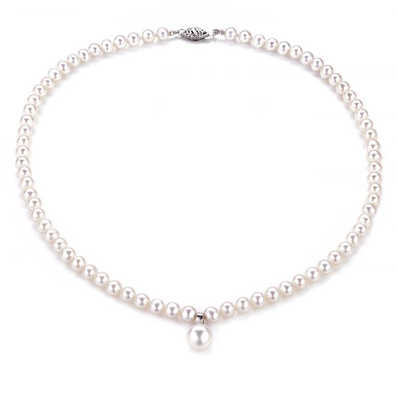 Collana Opera - Ciondolo Pendente Perla d'Acqua Dolce Bianca - 1