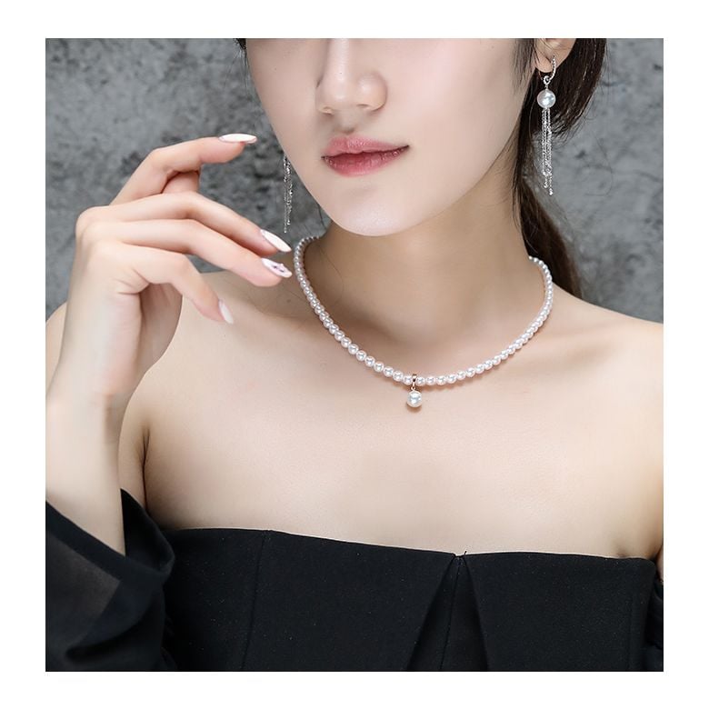 Collana Opera - Ciondolo Pendente Perla d'Acqua Dolce Bianca - 2