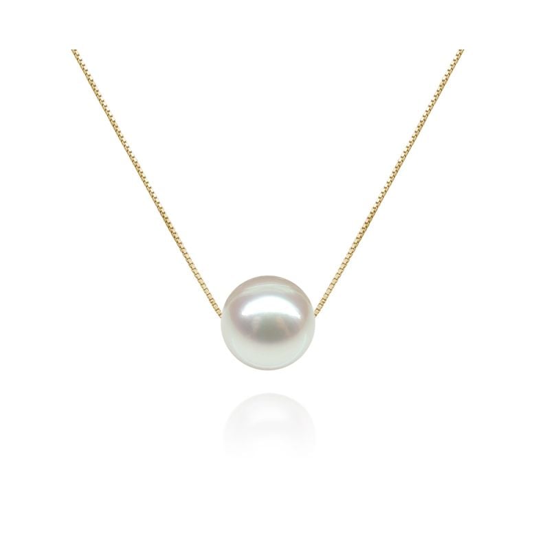 Girocollo Douceur Perlée Oro Giallo 18kt, Perla di Acqua Dolce Bianca 10/11mm - 1