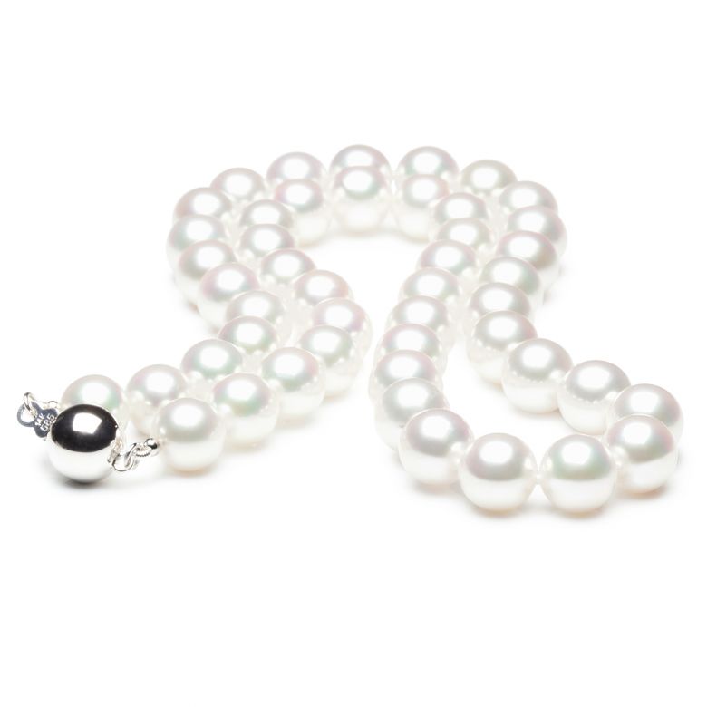 Collana Chizuka - Perle Akoya Bianche Giappone - 7.5/8mm, AAA - 1