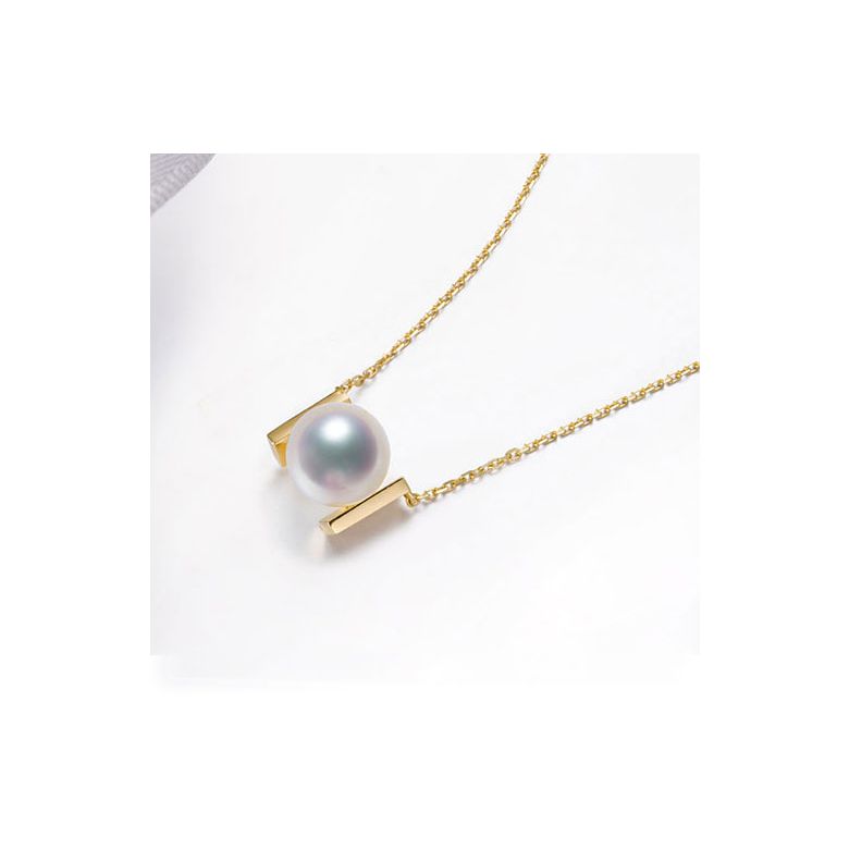 Ciondolo Otohiko. Sobrio, Moderno ed Elegante. Oro giallo e Perla Akoya I Gemperles - 4