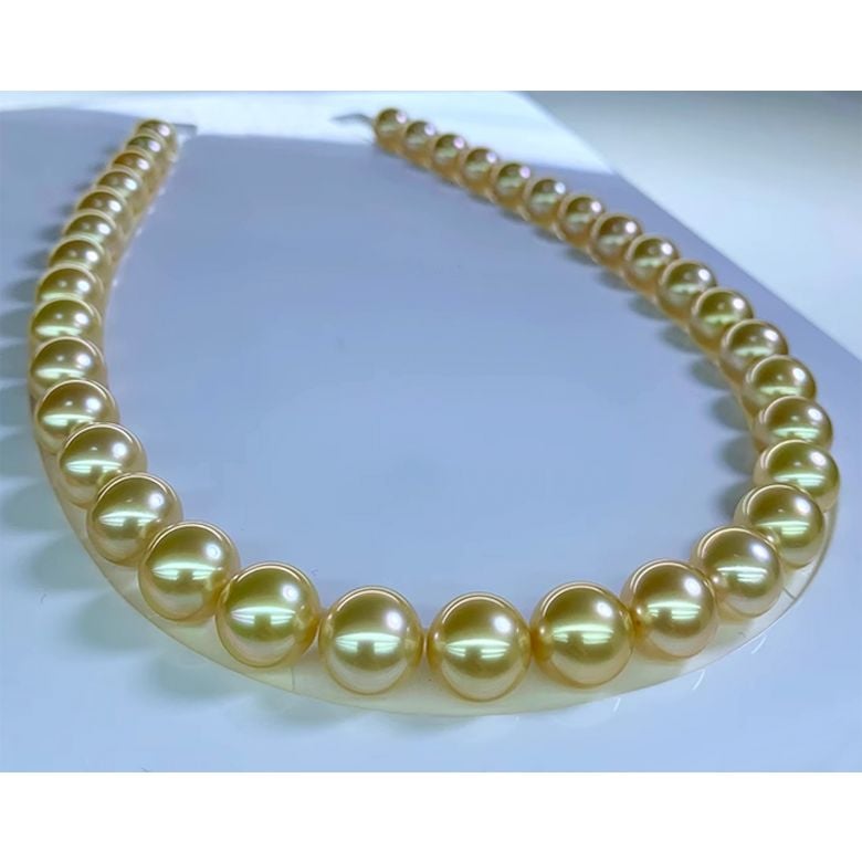 Collana Elisabeth II - Perle dei Mari del Sud Dorate - 3