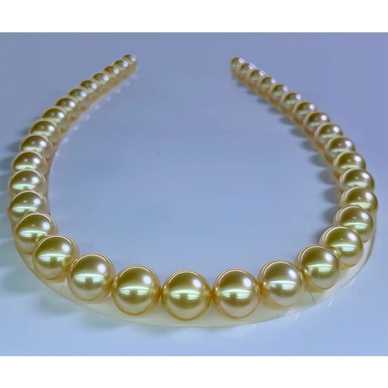 Collana Elisabeth II - Perle dei Mari del Sud Dorate - 1