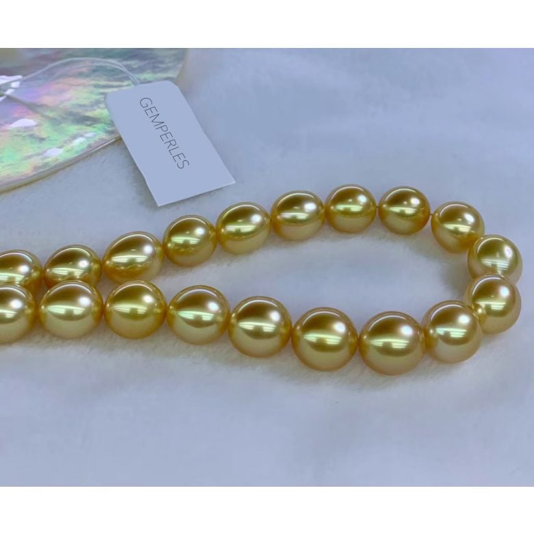 Collana di perle australiane - 9/12mm - AA+ - 4