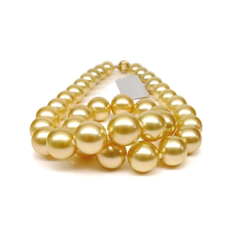 Collana Lorraine - Perle Coltivate Dorate Gold dei Mari del Sud - 2
