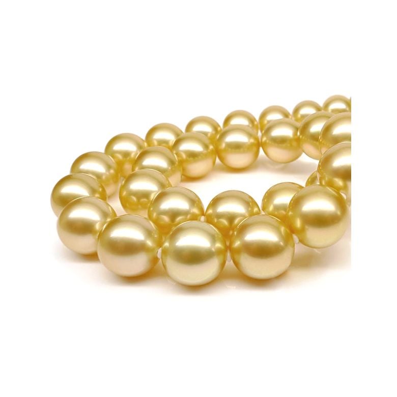 Collana Lorraine - Perle Coltivate Dorate Gold dei Mari del Sud - 3