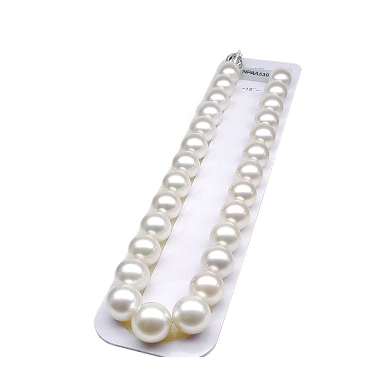 Collana Marie Antoinette Alta gioielleria. Perle d'Australia bianche 15/17mm - 1