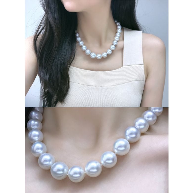 Collana perle d'Australia bianche - 11/13mm - AAA - 2