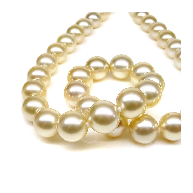 Collana Nefertiti - Perle Coltivate Dorate Gold dei Mari del Sud - 5