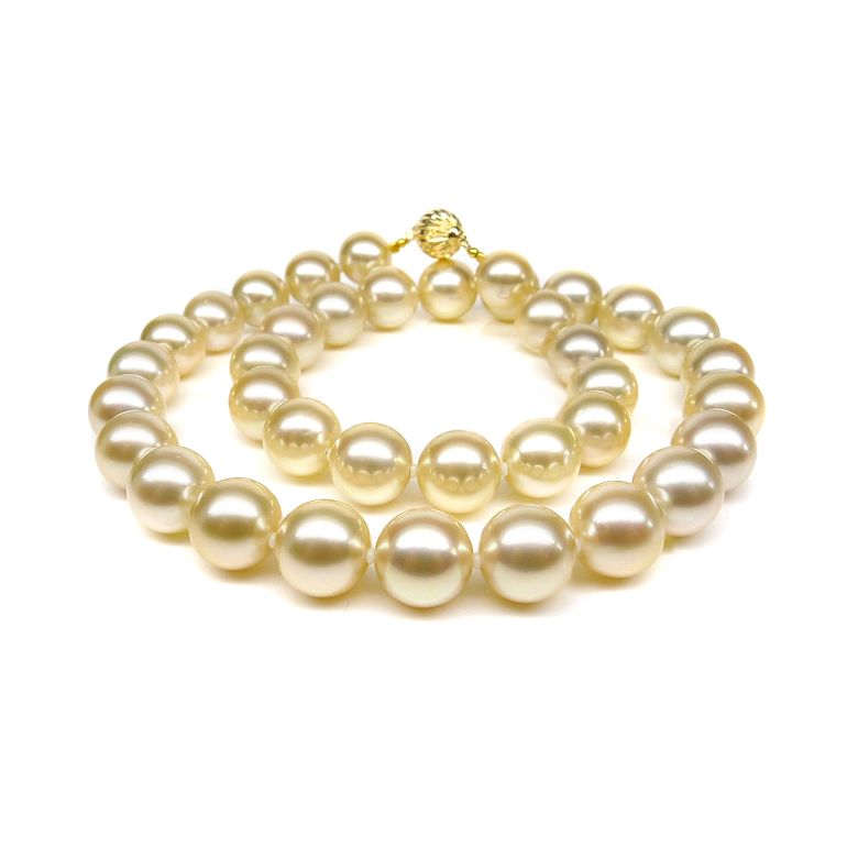 Collana Nefertiti - Perle Coltivate Dorate Gold dei Mari del Sud - 4