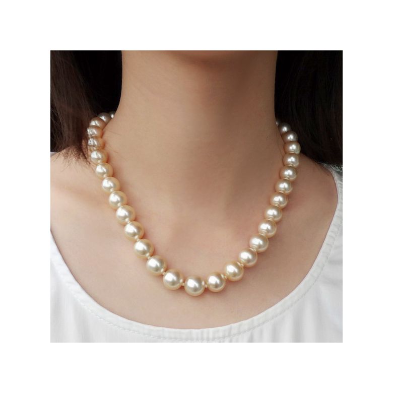 Collana Nefertiti - Perle Coltivate Dorate Gold dei Mari del Sud - 3