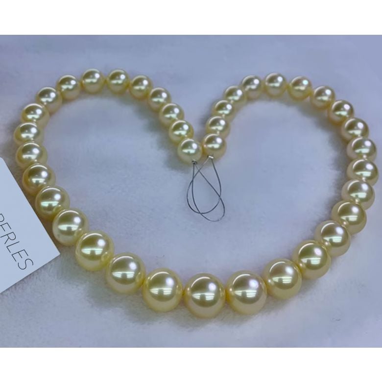 Collana perle d'Australia dorate - 9/11mm - AAA - 4