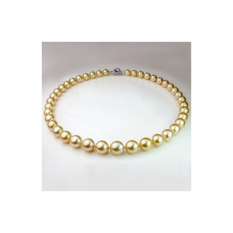 Collana Elisabeth II - Perle dei Mari del Sud Dorate oro bianco - 2