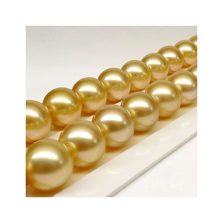 Collana Clothilde - Perle Coltivate Dorate Gold dei Mari del Sud oro bianco - 6