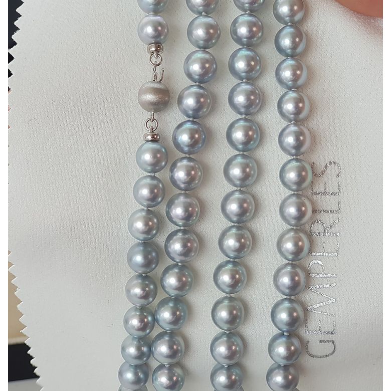 Braccialetto Perla Akoya blu grigia - Principessa Mononoké I Gemperles - 1