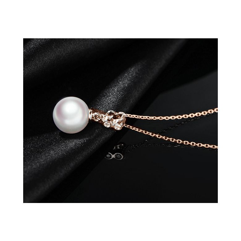 Ciondolo Dozen - Oro Rosa, Diamanti e Perla Akoya - 4