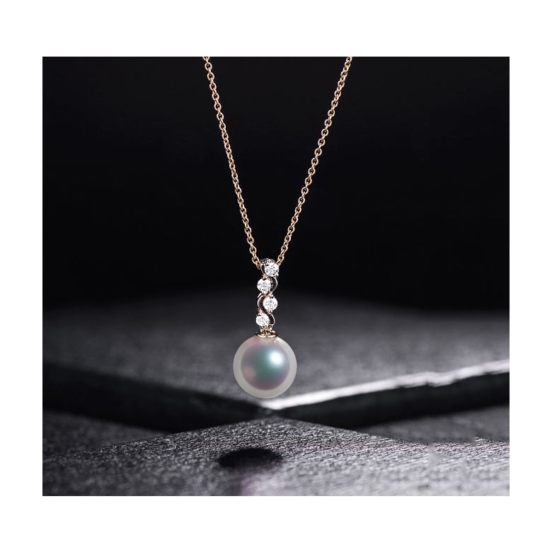 Ciondolo La Danse du Serpent - Oro Rosa 18kt e Perla Akoya - 3