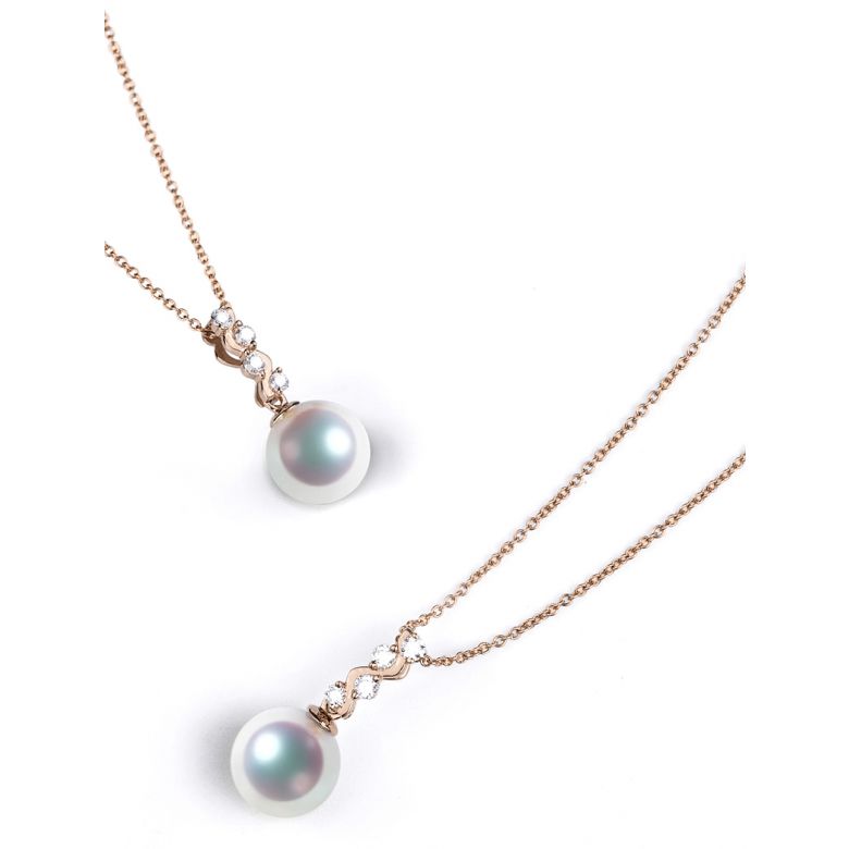 Ciondolo La Danse du Serpent - Oro Rosa 18kt e Perla Akoya - 5