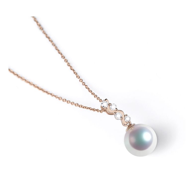 Ciondolo La Danse du Serpent - Oro Rosa 18kt e Perla Akoya - 6