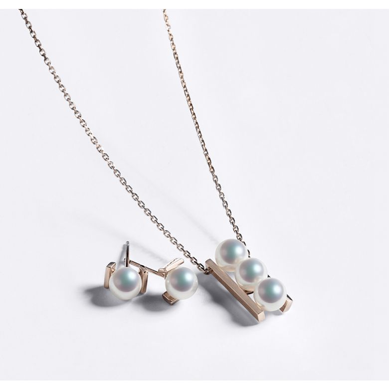 Ciondolo Takana - Oro Rosa 18kt e Perle Akoya - 4