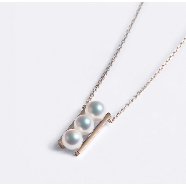 Ciondolo Takana - Oro Rosa 18kt e Perle Akoya - 5