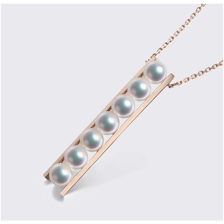 Ciondolo Tsukushi - Oro Rosa 18k e Perle Akoya - 8