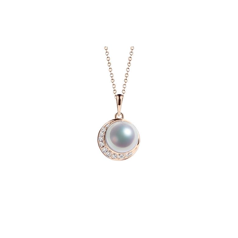 Ciondolo Hinata - Oro Rosa 18kt e Perla Akoya - 1