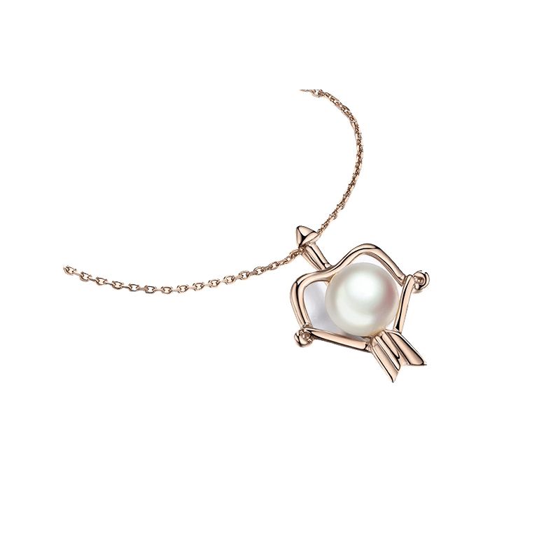 Ciondolo Zodiakku - Oro Rosa e Perla Akoya Bianca - 4