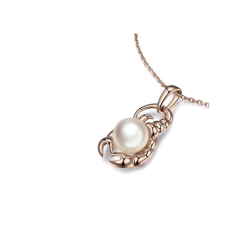 Ciondolo Zodiakku - Oro Rosa e Perla Akoya Bianca - 8