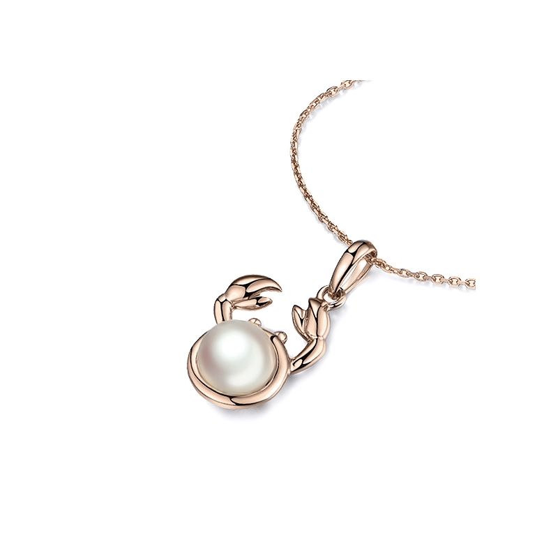 Ciondolo Zodiakku - Oro Rosa e Perla Akoya Bianca - 9