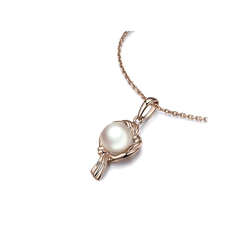 Ciondolo Zodiakku - Oro Rosa e Perla Akoya Bianca - 10