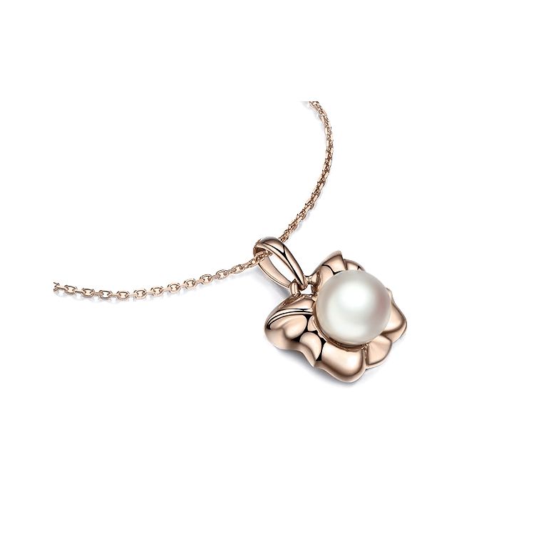 Ciondolo Zodiakku - Oro Rosa e Perla Akoya Bianca - 12