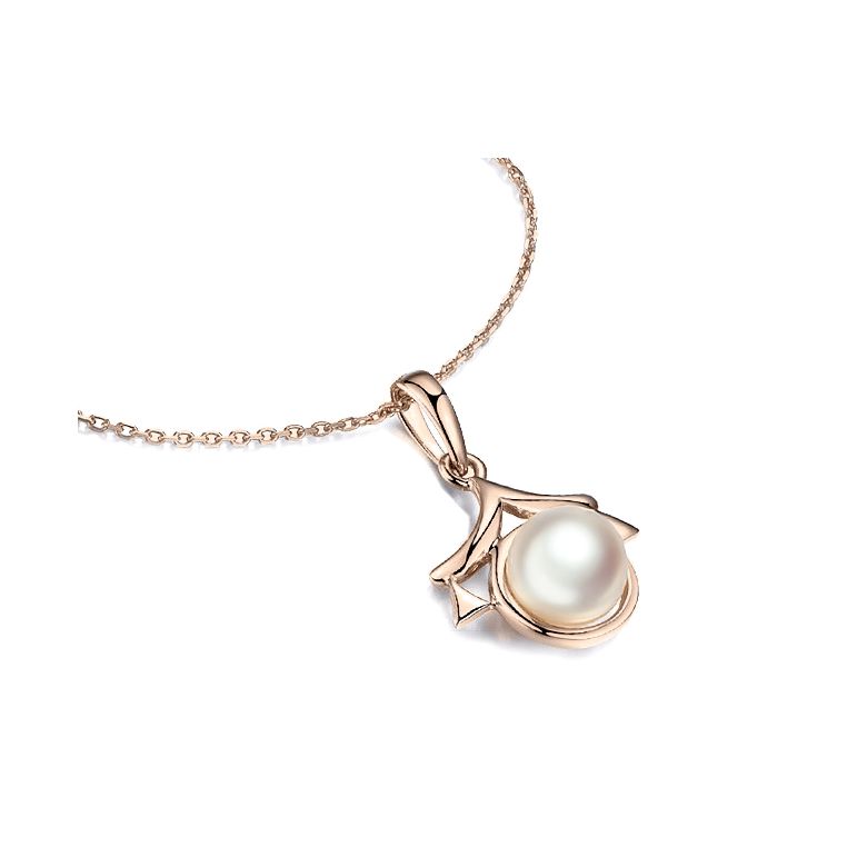 Ciondolo Zodiakku - Oro Rosa e Perla Akoya Bianca - 13