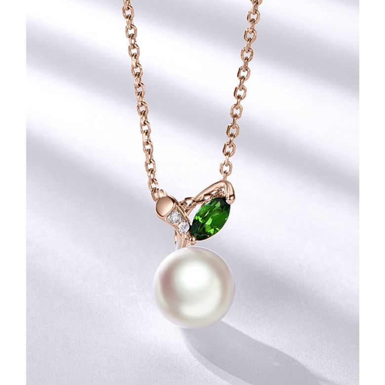 Ciondolo Péridoshima Mon Amour - Oro Rosa, Diamanti e Perla Akoya - 5