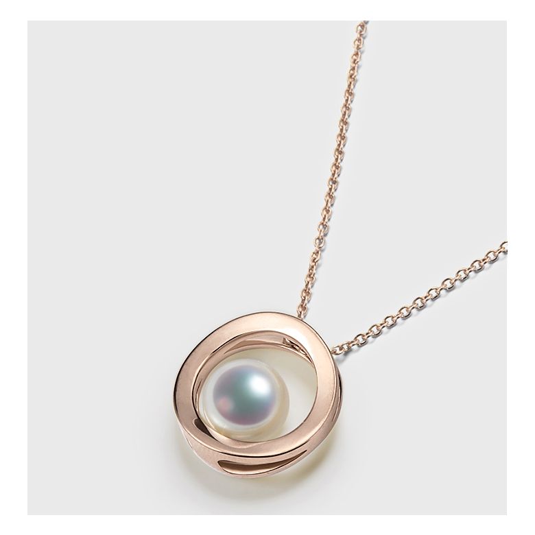 Ciondolo Himiko - Oro Rosa 18kt e Perla Akoya - 4