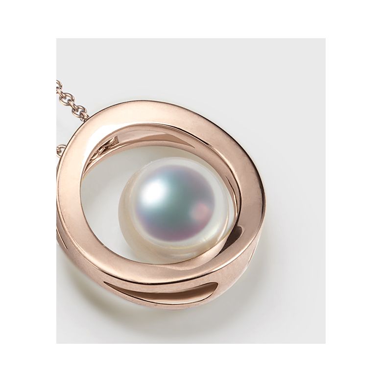 Ciondolo Himiko - Oro Rosa 18kt e Perla Akoya - 5