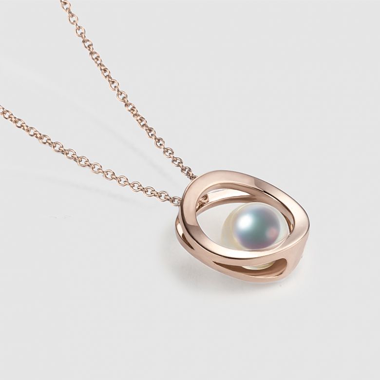 Ciondolo Himiko - Oro Rosa 18kt e Perla Akoya - 6