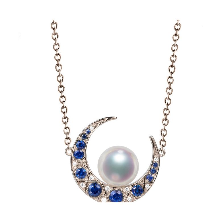 Ciondolo Mikadzuki - Perla Akoya Bianca & Oro Rosa 18kt - 3
