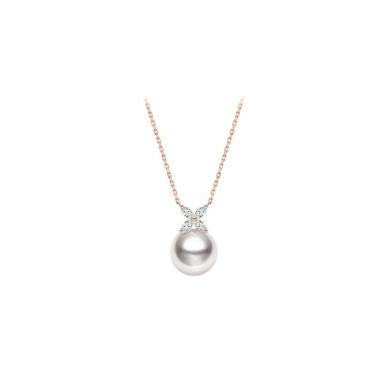 Ciondolo Symphonie Nuptiale - Oro Rosa, Diamanti e Perla Akoya - 5