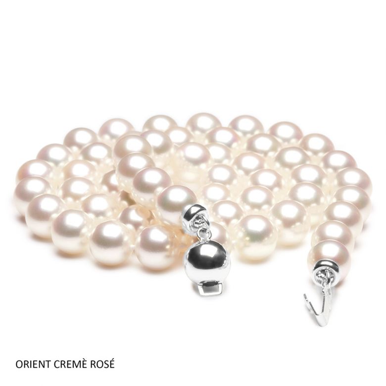 Collana Akira - Perle Bianche Akoya Giapponesi 6.5/7mm oro bianco - 4