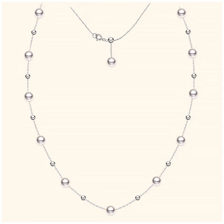 Collana solstizio oro bianco - 1