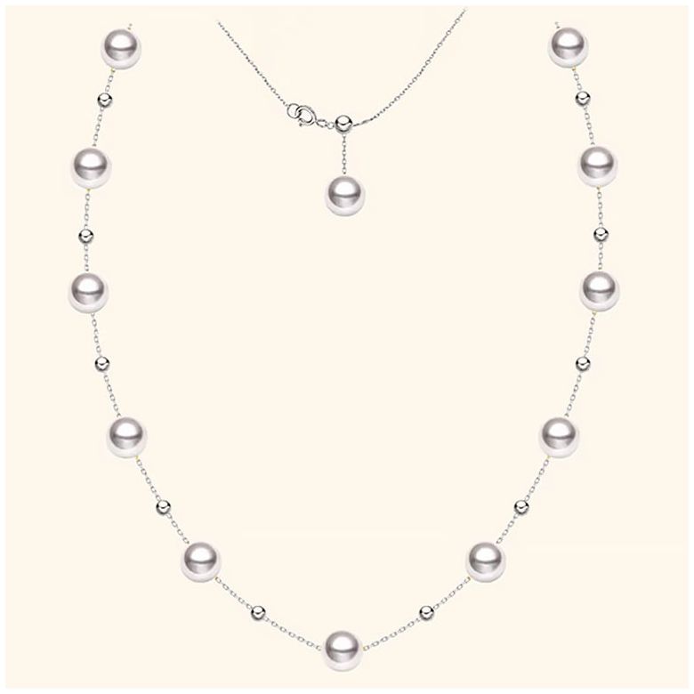Collana Solstizio III oro bianco - 2