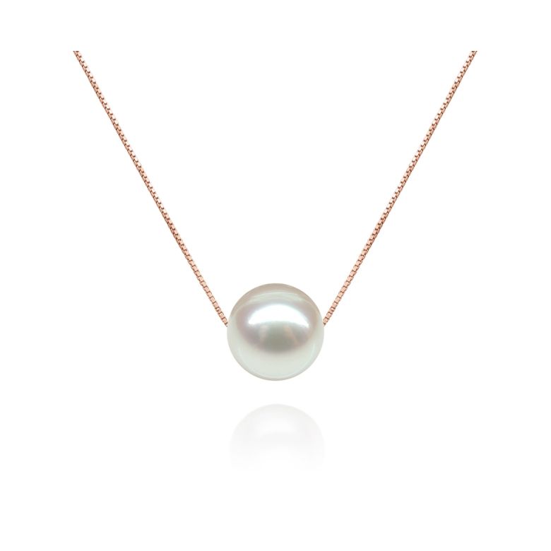Girocollo Douceur Perlée Oro Rosa 18kt, Perla di Acqua Dolce Bianca 10/10.5mm - 2