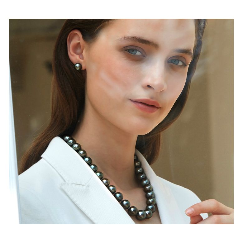 Collana Francesco Primo - Perle Coltivate Nere di Tahiti - 2